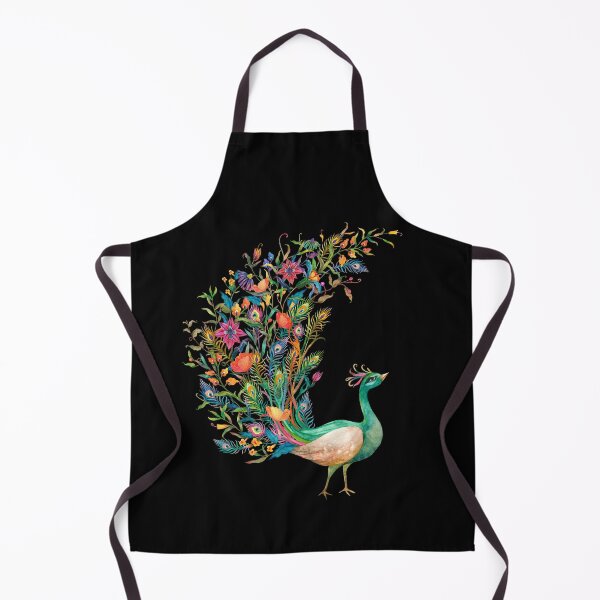 Item preview, Watercolor Peacock with Colorful Flowy Flowers and Feathers designed and sold by GoldfishEast.