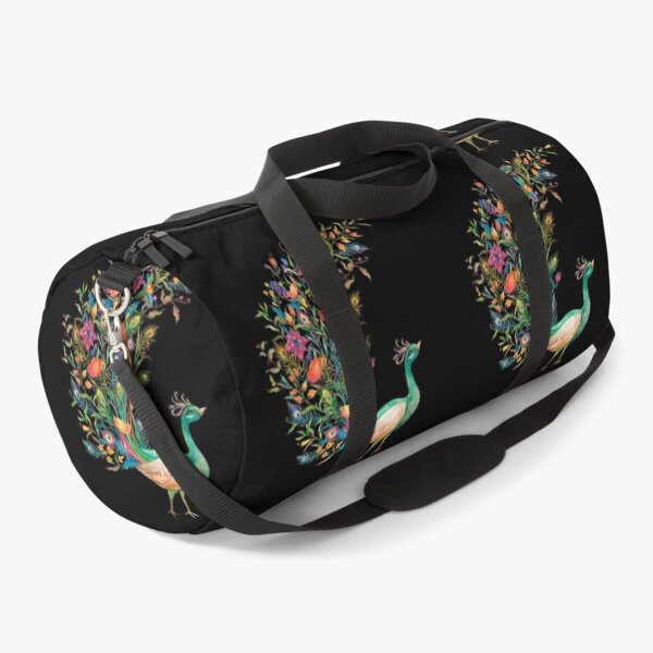Item preview, Watercolor Peacock with Colorful Flowy Flowers and Feathers designed and sold by GoldfishEast.