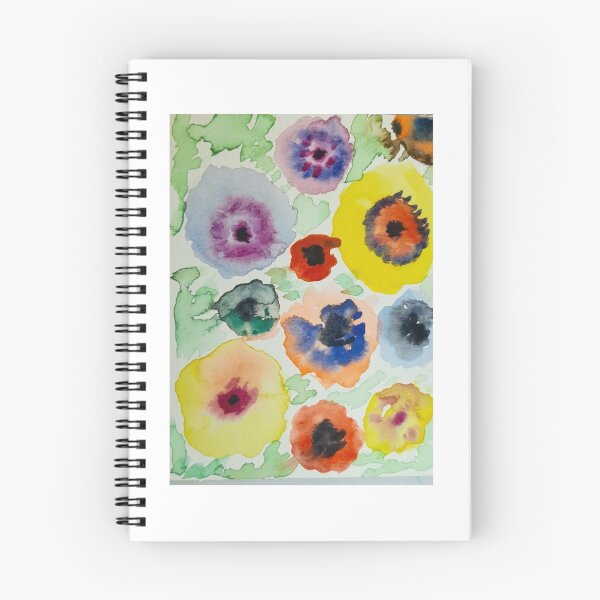 Item preview, Colorful expressionist abstract flowers designed and sold by Marbelayart.