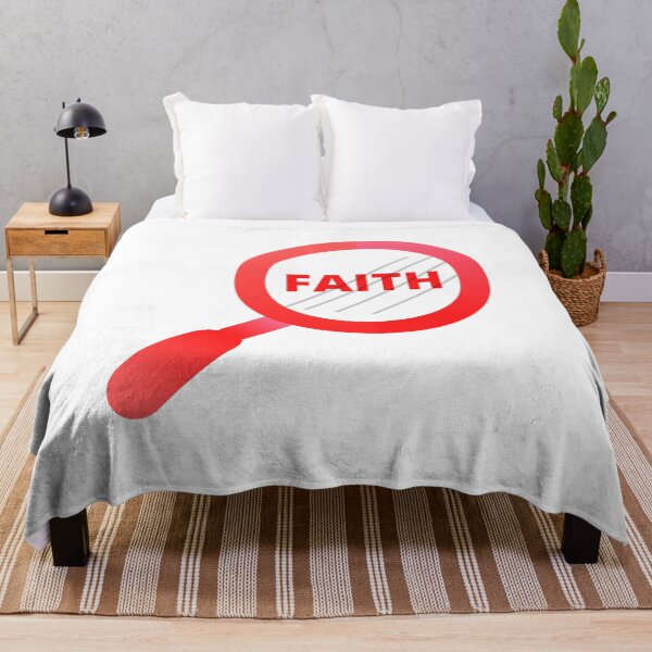 Item preview, Magnify Faith | Magnifying Glass | Reds and Grey/Gray on White designed and sold by WordsToArt.