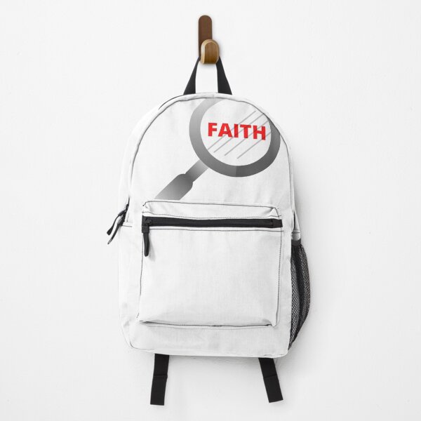 Item preview, Magnify Faith | Magnifying Glass | Grey/Gray & Red on White designed and sold by WordsToArt.