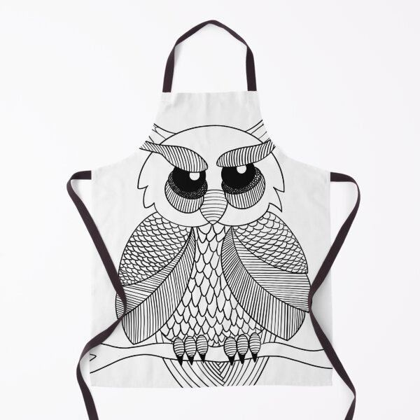 Item preview, Zentangle Owl coloring page style designed and sold by MGuyerArt.