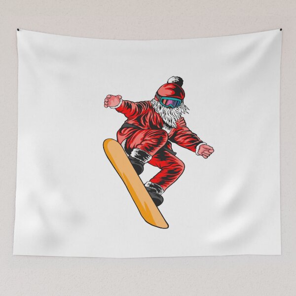 Item preview, SANTA CLAUS SNOW  BOARDING  designed and sold by RetroPlaceee.