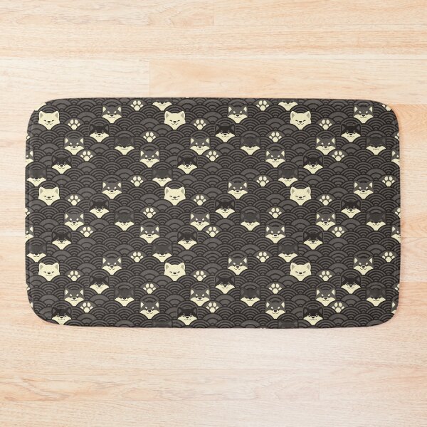 Item preview, Japanese Waves and Shibas - Dark Pewter designed and sold by KaijuKennels.