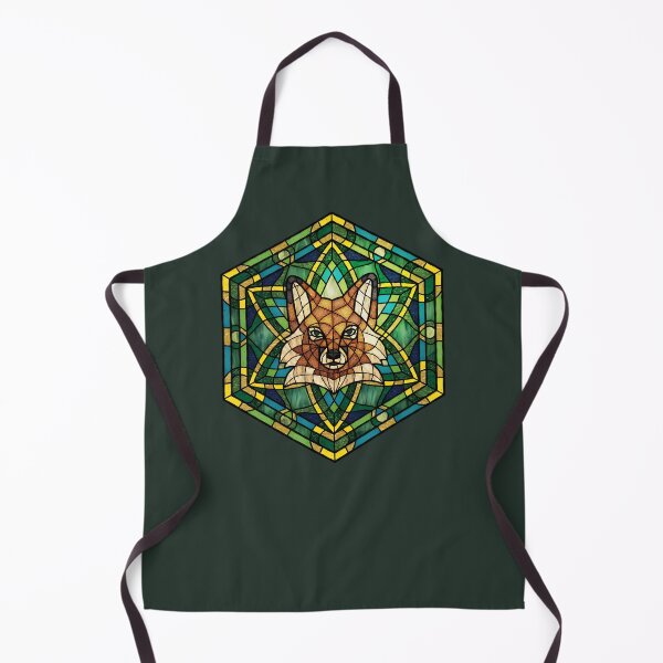 Item preview, Red Fox Green Stained Glass designed and sold by Wyvernwrought.