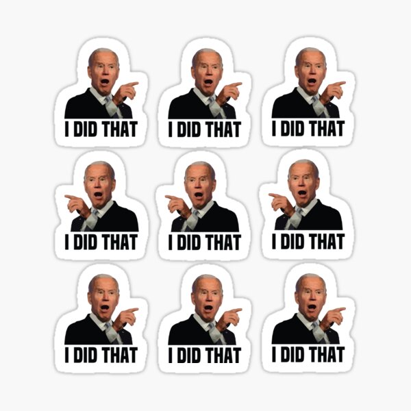 Let's Go Brandon Stars FJB Joe Biden Sticker Bumper Vinyl Decal-I Did That  Biden Stickers-That's All Me I Did That Funny Sticker for Car Decals