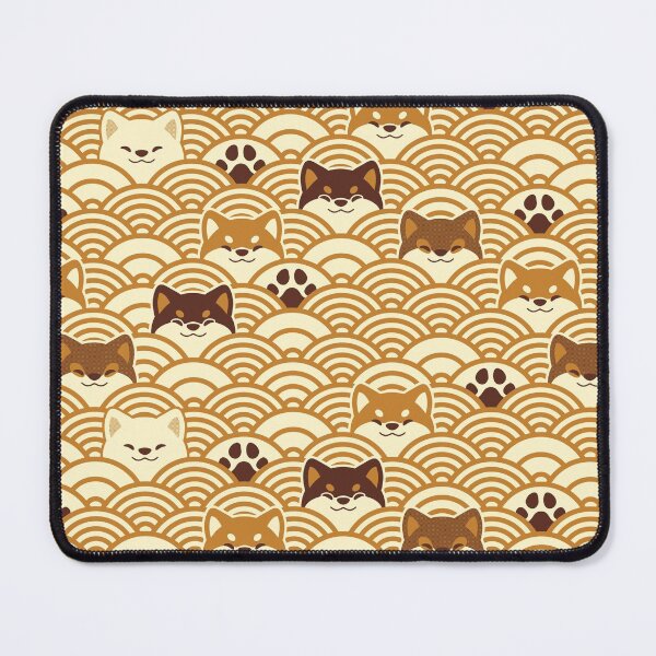 Item preview, Japanese Waves and Shibas - Light Sepia designed and sold by KaijuKennels.