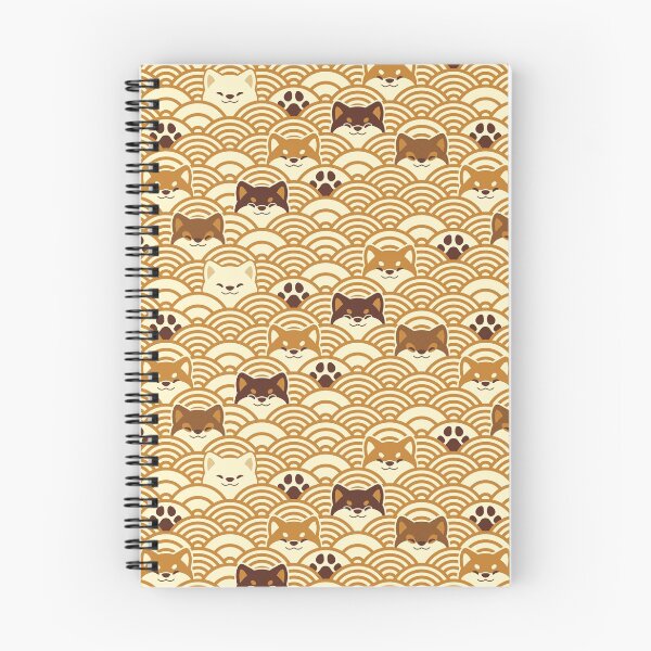 Item preview, Japanese Waves and Shibas - Light Sepia designed and sold by KaijuKennels.