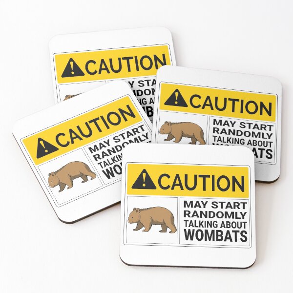 Item preview, Wombat Sticker Caution May Start Randomly Talking about Wombats designed and sold by JasKei-Designs.