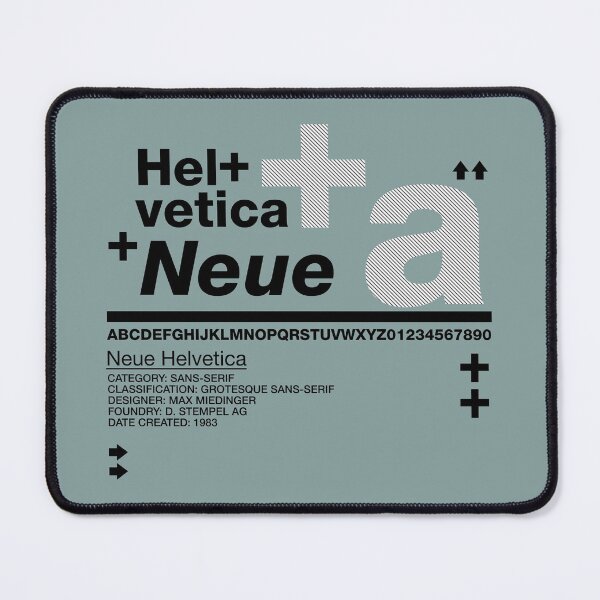 Item preview, Helvetica Neue Swiss Typeface Tshirt designed and sold by paperpark.