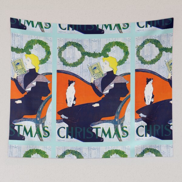 Item preview, Vintage Christmas Cat  designed and sold by stickmeok.