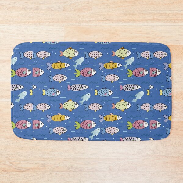 Item preview, Abstract Mixed Multicolor Fishes Pattern. Cute Colorful Fishes Nautical Sea Life designed and sold by silviaol.