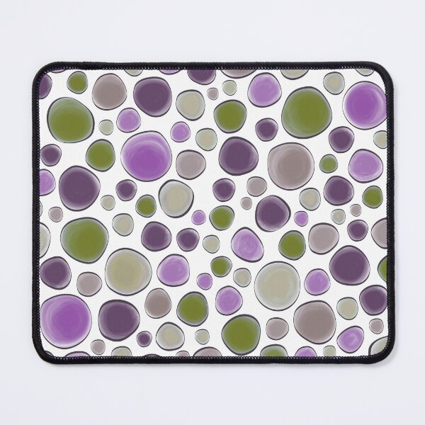 Purple and Green Bubble Splash Mouse Pad
