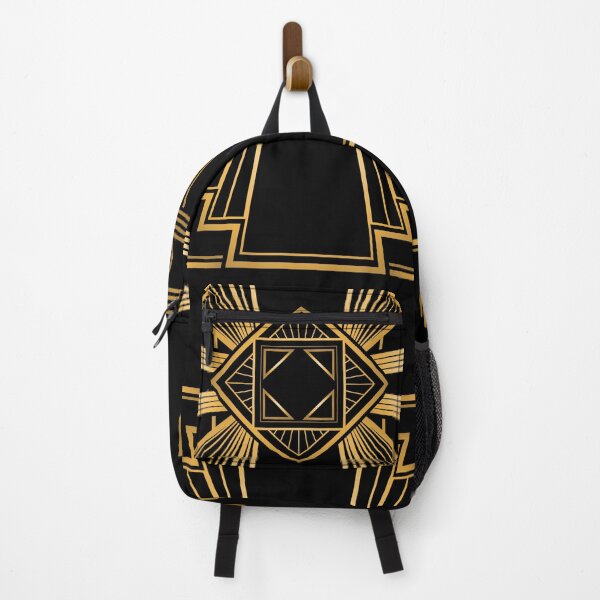 Item preview, Art Deco Nouveau Black and Gold Geometric Design designed and sold by SloganExpress.