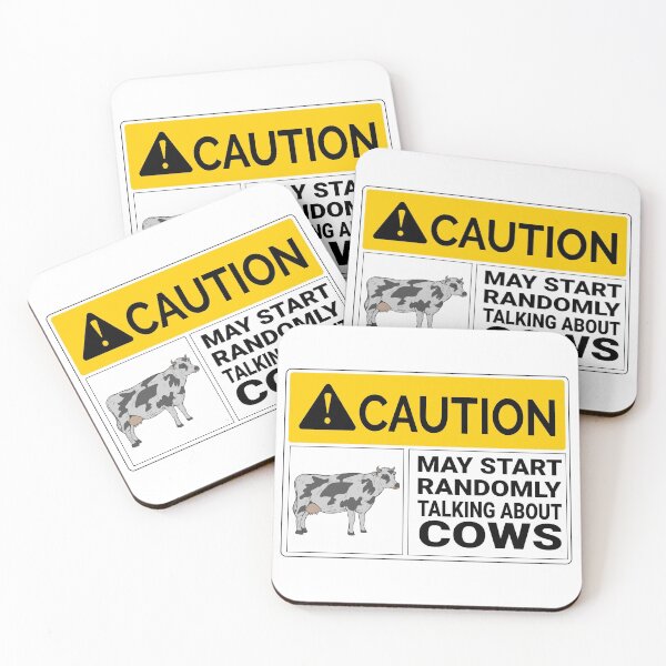 Item preview, Cows Sticker Caution May Start Randomly Talking about Cows designed and sold by JasKei-Designs.