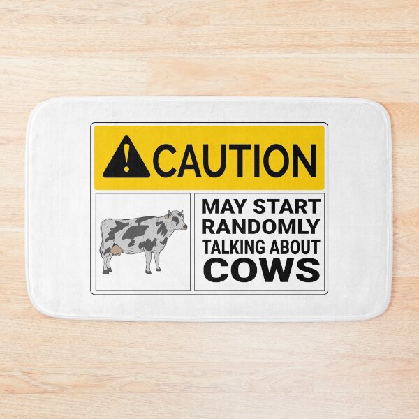 Item preview, Cows Sticker Caution May Start Randomly Talking about Cows designed and sold by JasKei-Designs.