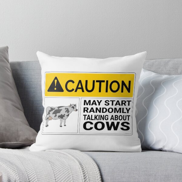 Item preview, Cows Sticker Caution May Start Randomly Talking about Cows designed and sold by JasKei-Designs.