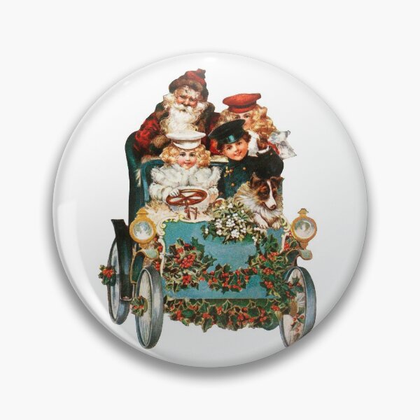 Item preview, A Happy Christmas (ca.1900s). Vintage Xmas Santa Car  designed and sold by IMPHives.