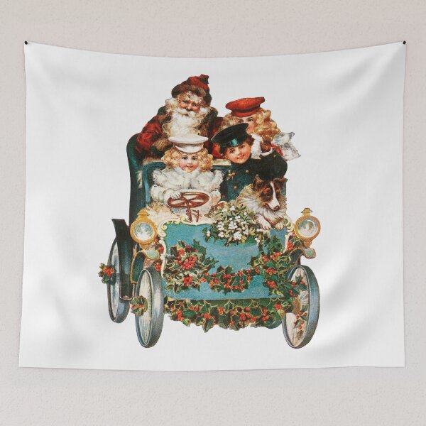 Item preview, A Happy Christmas (ca.1900s). Vintage Xmas Santa Car  designed and sold by IMPHives.