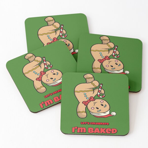 Item preview, Lets Celebrate I'm Baked - Dancing Gingerbread Funny Pun designed and sold by LMcDs.