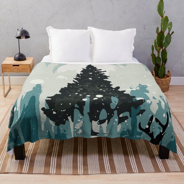 Item preview, Reindeer Silhouette Hidden in Front of Christmas Tree designed and sold by Abstract-Artist.