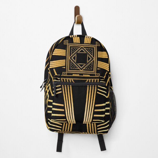 Item preview, Art Deco Nouveau Black and Gold Geometric Design designed and sold by SloganExpress.