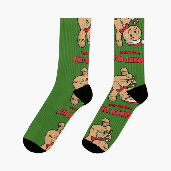 Item preview, Lets Celebrate I'm Baked - Dancing Gingerbread Funny Pun designed and sold by LMcDs.