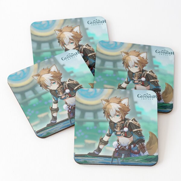 Item preview, Sangonomiya Kokomi and Gorou - Genshin Impact designed and sold by Aka-Hanako.