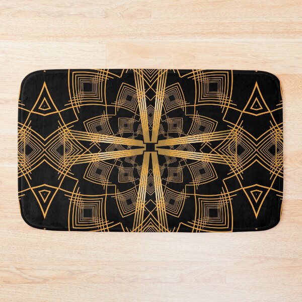 Item preview, Art Deco Nouveau Black and Gold Geometric  designed and sold by SloganExpress.