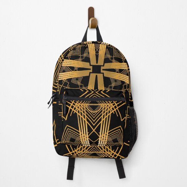 Item preview, Art Deco Nouveau Black and Gold Geometric designed and sold by SloganExpress.