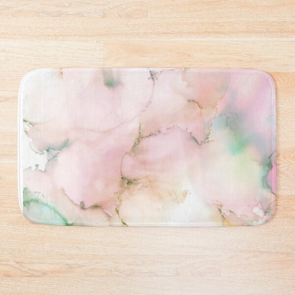 Item preview, Abstract Ink Green Pink Tan Print by Zouzounio Art designed and sold by zouzounioart.