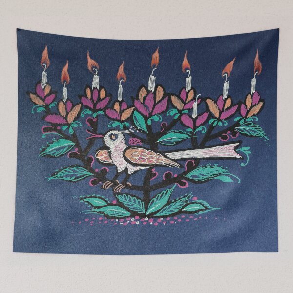 Item preview, Hanukkiah Tree with White Bird of Peace. designed and sold by Olga Zamlinsky.
