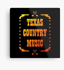 Colorful Texas Country Music Metal Print