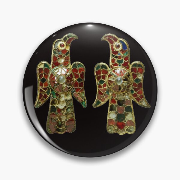 Item preview, VISIGOTIC EAGLES Antique Fibula with Gemstones designed and sold by BulganLumini.