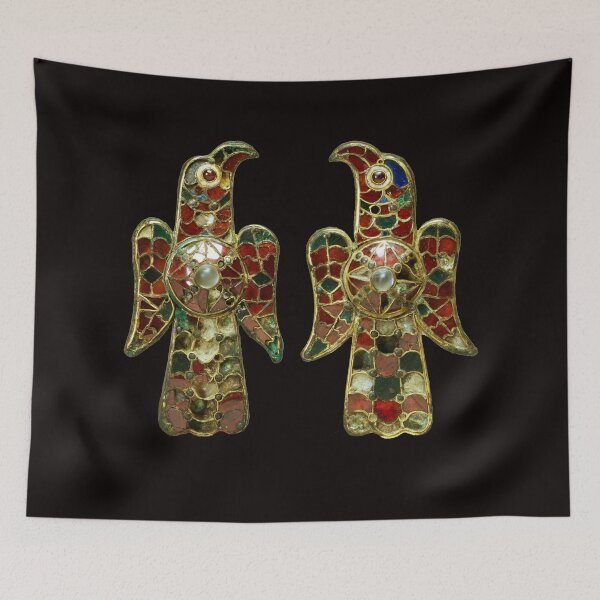 Item preview, VISIGOTIC EAGLES Antique Fibula with Gemstones designed and sold by BulganLumini.