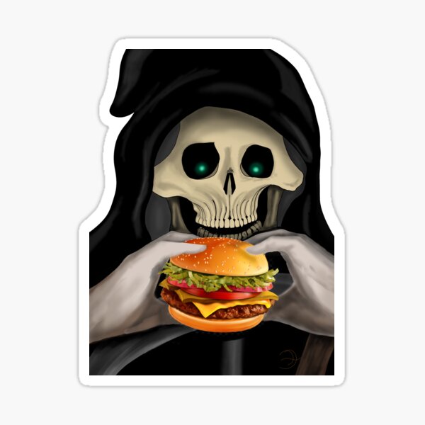 Hungry grim reaper Sticker