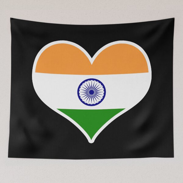 Item preview, India Flag Heart designed and sold by PKHalford.
