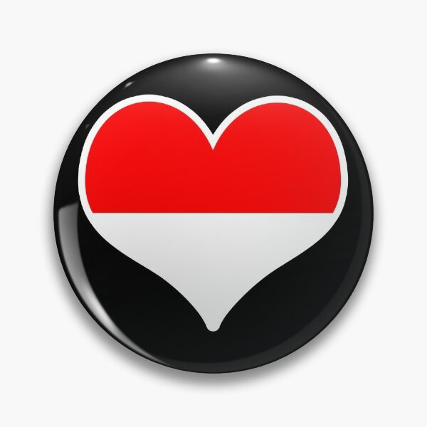 Item preview, Indonesia Flag Heart designed and sold by PKHalford.