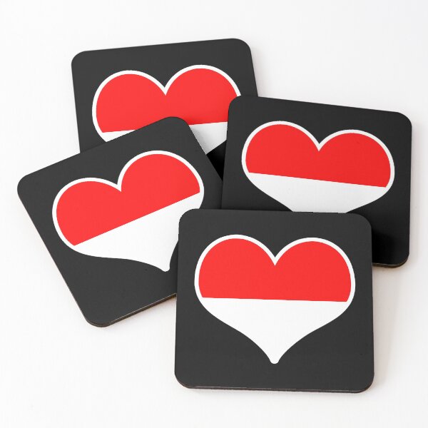 Item preview, Indonesia Flag Heart designed and sold by PKHalford.