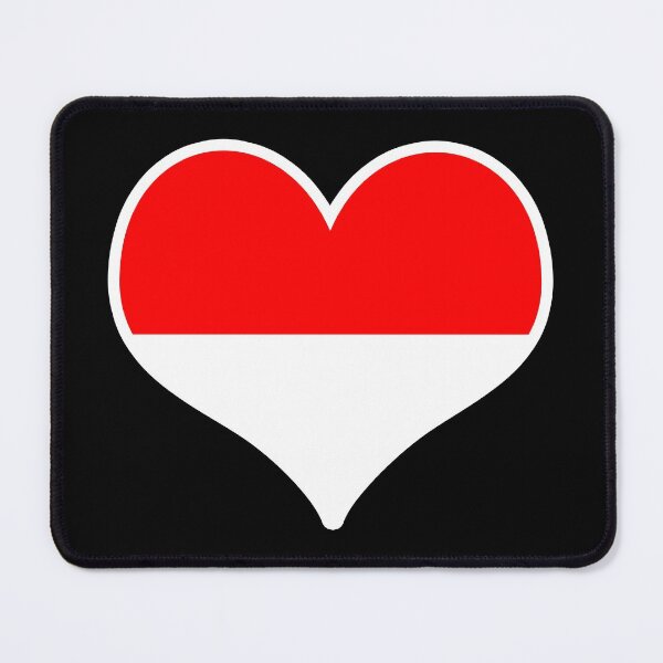 Item preview, Indonesia Flag Heart designed and sold by PKHalford.