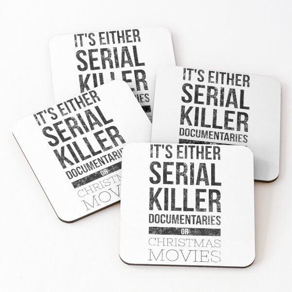 Artikelvorschau, es sind entweder Serienmörder-Dokumentationen oder Weihnachtsfilme entworfen und verkauft von Letters-Art.