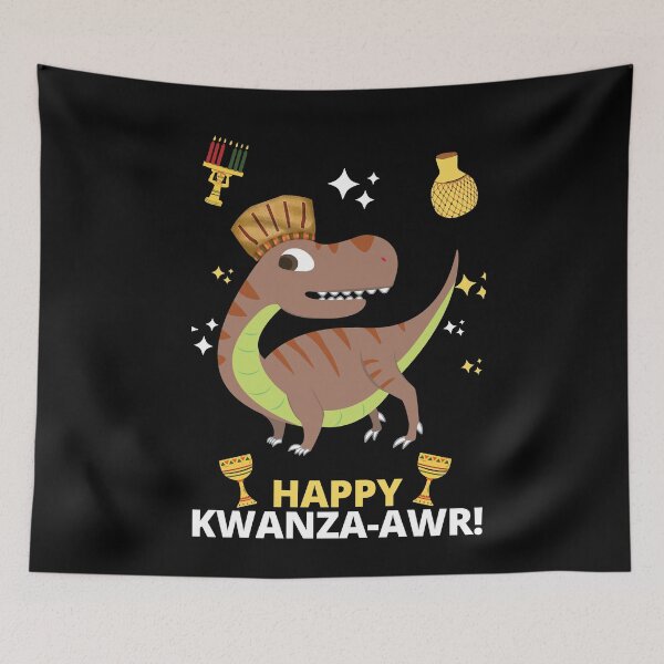 Item preview, Happy Kwanza-AWR! Kwanzaa dinosaur  designed and sold by charqui.