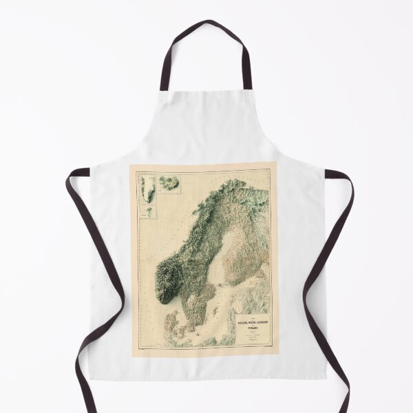 Item preview, 1888 Scandinavia Relief Map 3D digitally-rendered designed and sold by ThinkAboutMaps.