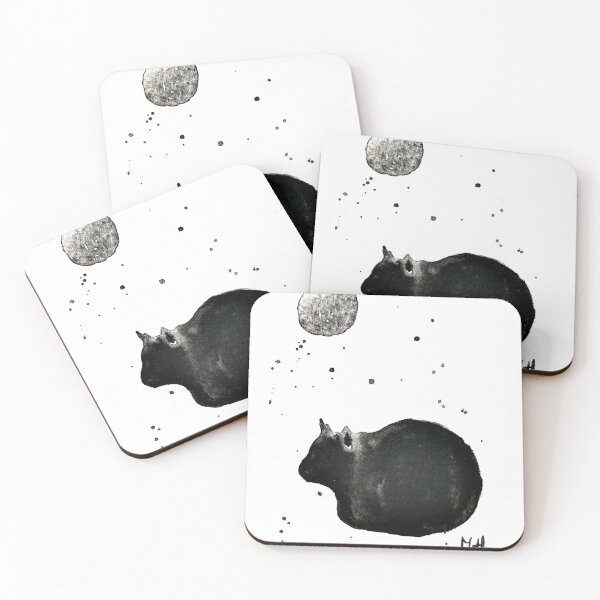 Item preview, Black cat moon designed and sold by Monika Howarth.