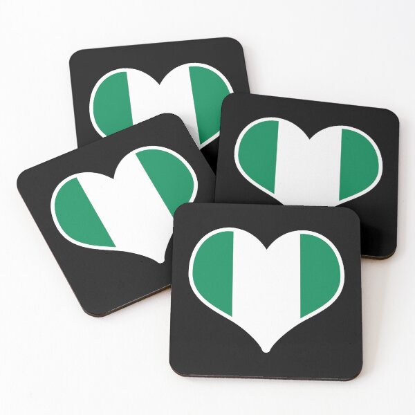 Item preview, Nigeria Flag Heart designed and sold by PKHalford.