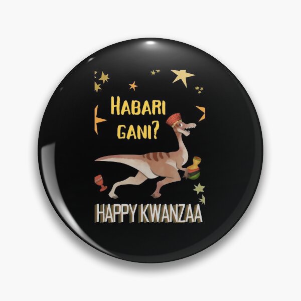 Item preview, Habari gani Happy Kwanzaa dinosaur  designed and sold by charqui.