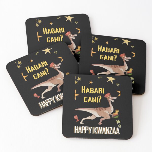 Item preview, Habari gani Happy Kwanzaa dinosaur  designed and sold by charqui.