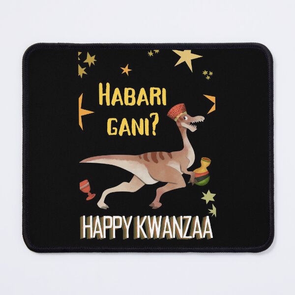 Item preview, Habari gani Happy Kwanzaa dinosaur designed and sold by charqui.