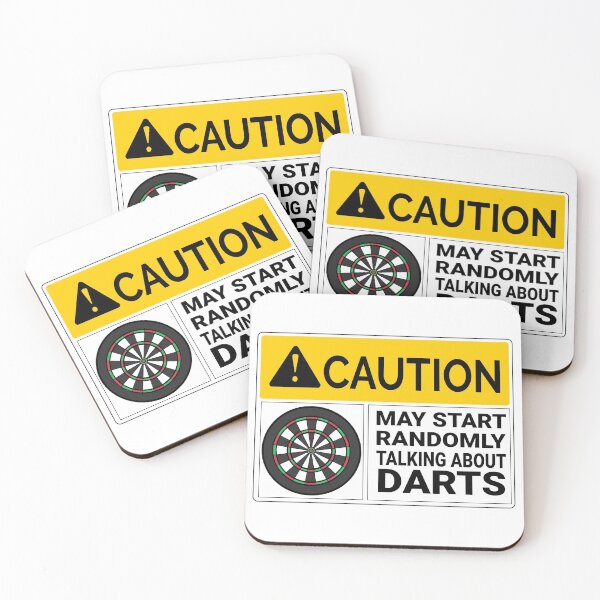 Item preview, Darts Sticker Caution May Start Randomly Talking about Darts designed and sold by JasKei-Designs.