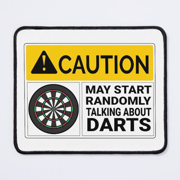 Item preview, Darts Sticker Caution May Start Randomly Talking about Darts designed and sold by JasKei-Designs.
